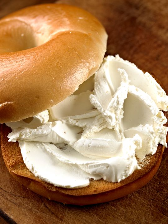 Plain Bagel and Cream Cheese