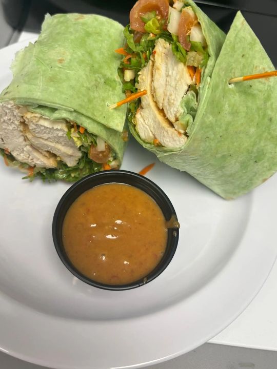 Thai Chicken Wrap w/ Peanut Sauce
