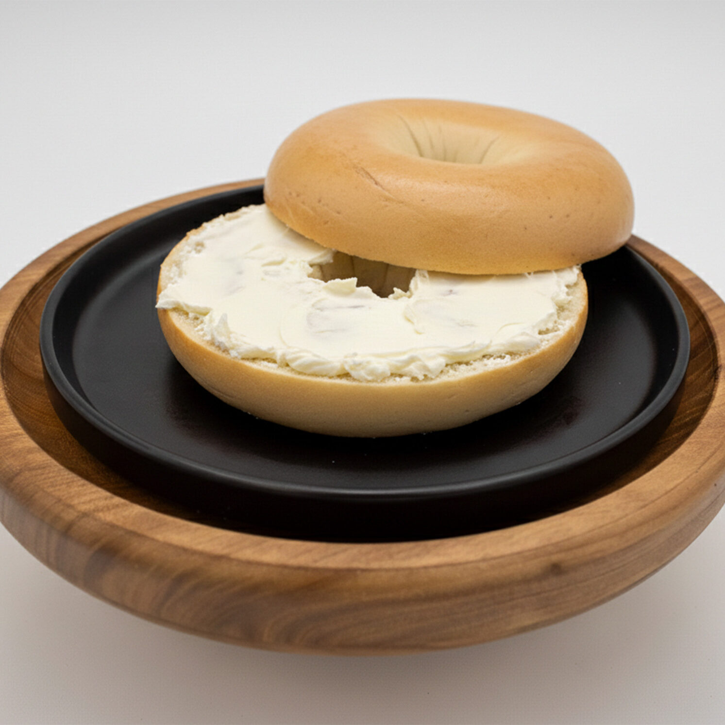 Plain Bagel and Cream Cheese