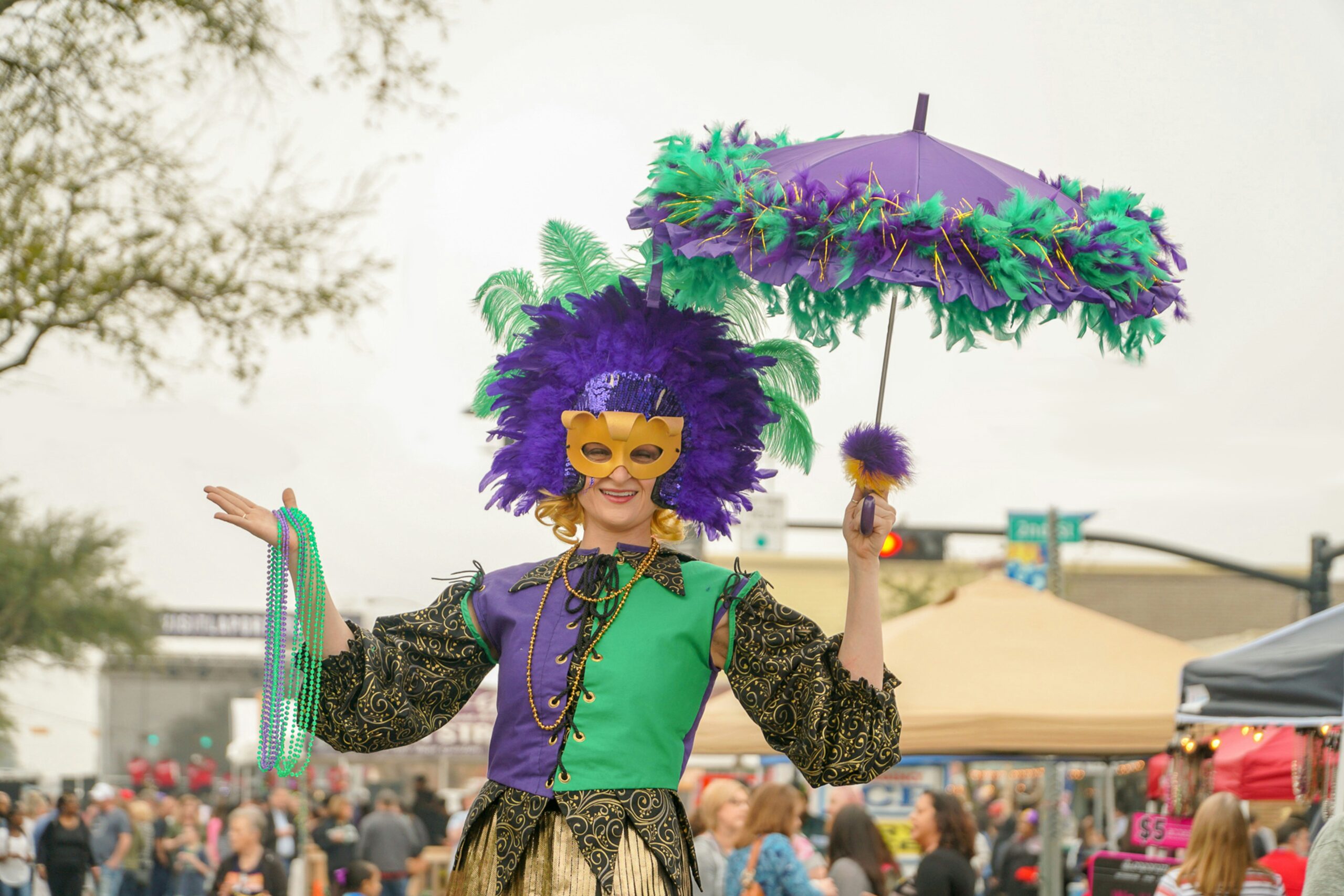 image of a person at mardi gras